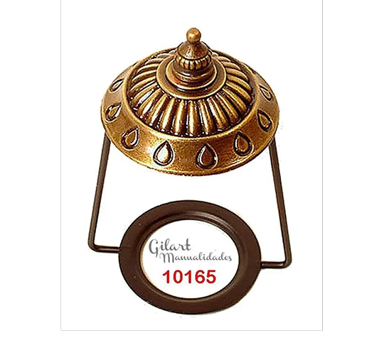 Lira lámpara acabado bronce altura 100×65 mm tapa