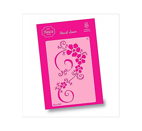 Plantilla Floral Hausa 20×30 cm | Esténcil para Manualidades