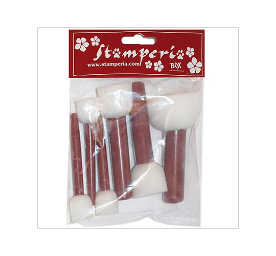 Set de 6 pinceles redondos esponja para estarcido – KRK03